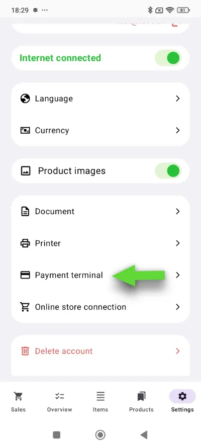 SumUp / Stripe Terminal – Login
