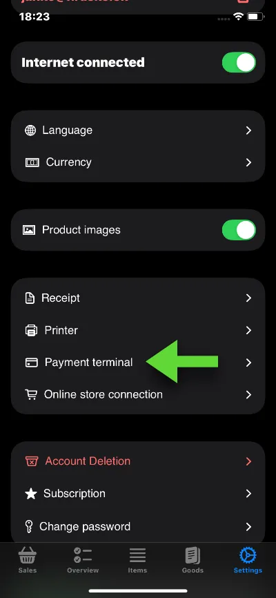 SumUp / Stripe Terminal – Login