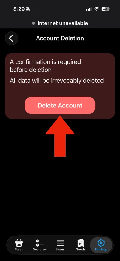 Delete Account
